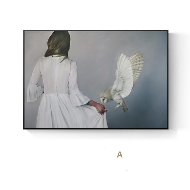 Women with Bird - Nordic Side - 