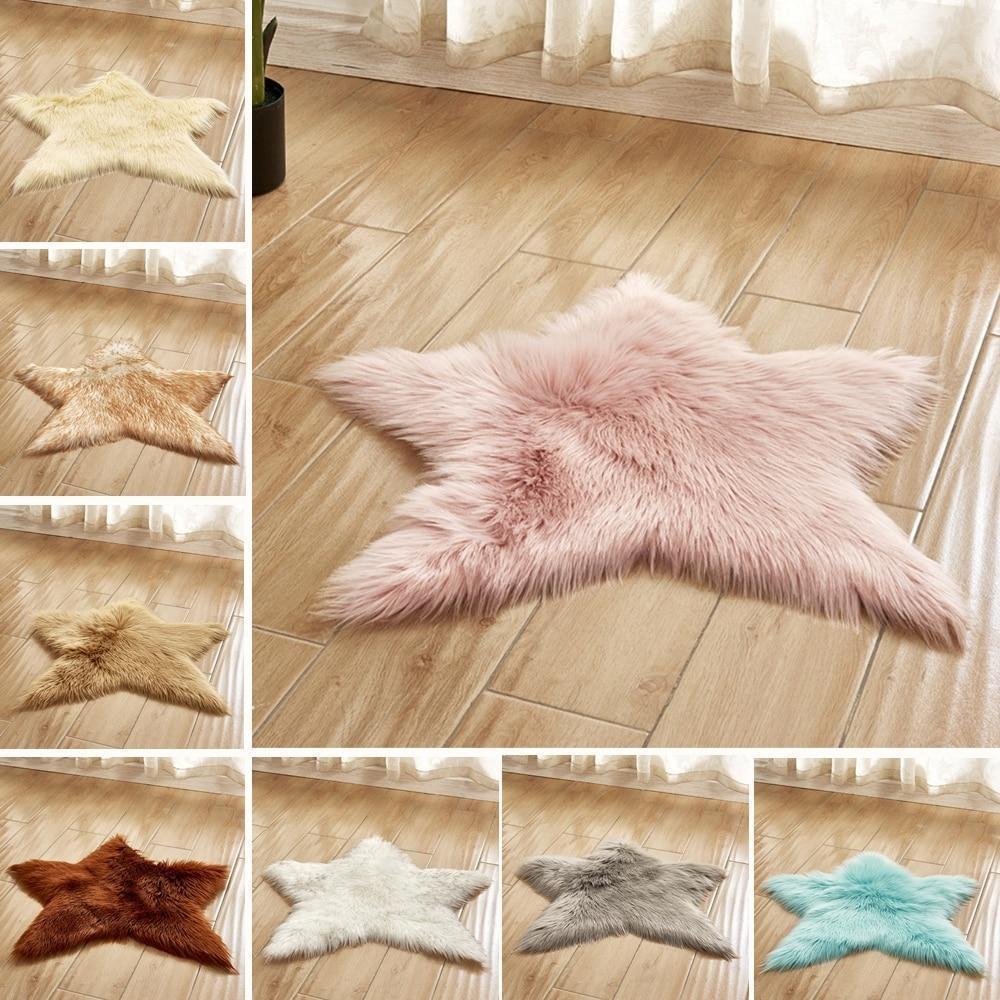 Stella - Faux Sheepskin Star Rug - Nordic Side - 04-22