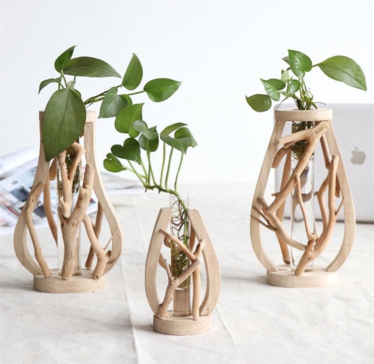 Rhea - Creative Wooden Vase - Nordic Side - 01-16