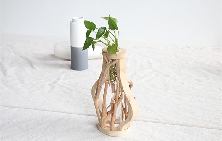 Rhea - Creative Wooden Vase - Nordic Side - 01-16