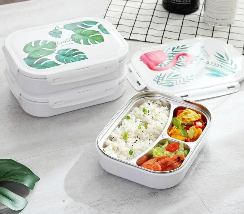Stainless Steel Multi-Compartment Leak Proof Lunch Box - Nordic Side - 11-24