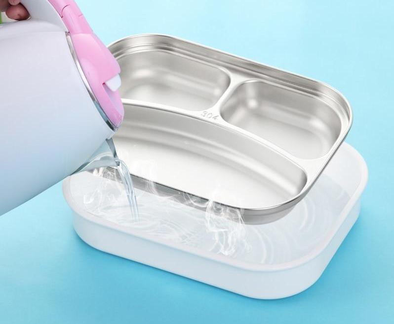 Stainless Steel Multi-Compartment Leak Proof Lunch Box - Nordic Side - 11-24