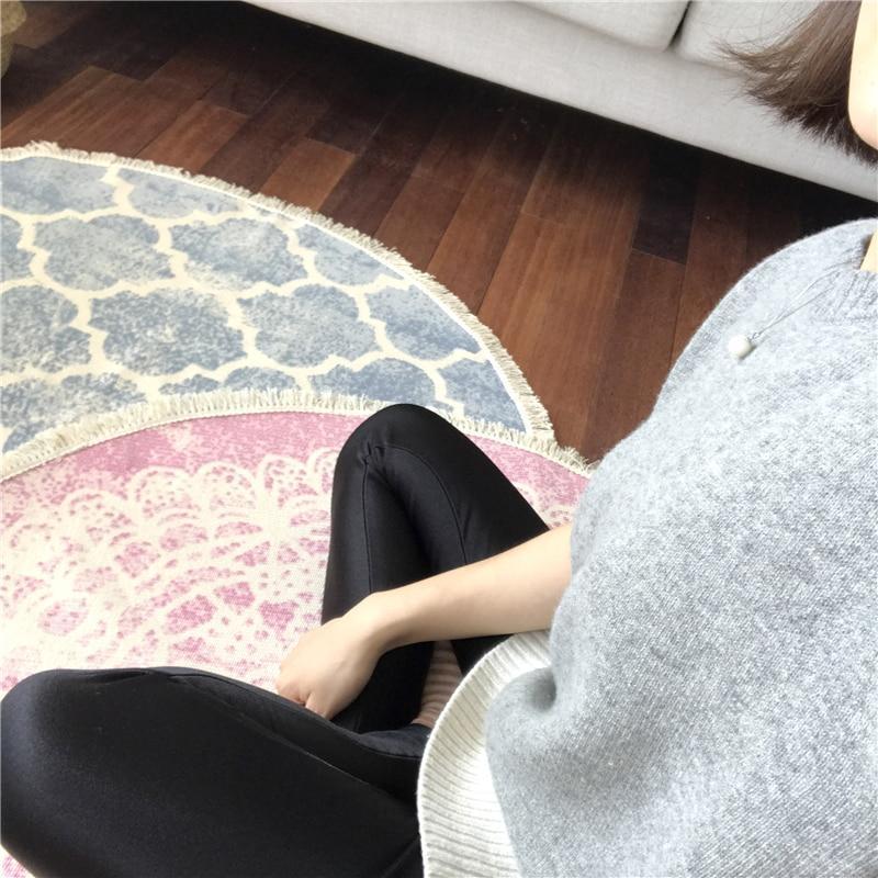 Ember - Vintage Distressed Cotton Rug - Nordic Side - 04-23, cotton-rug, feed-cl0-over-80-dollars, geometric-rug, modern, modern-nordic, modern-rug, nordic, round-rug