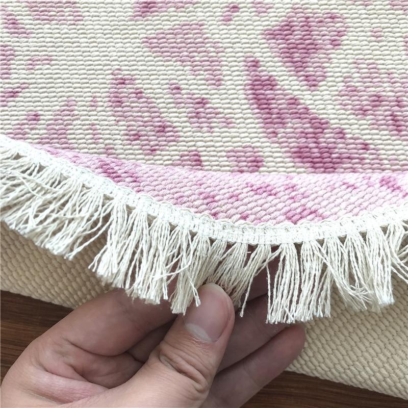 Ember - Vintage Distressed Cotton Rug - Nordic Side - 04-23, cotton-rug, feed-cl0-over-80-dollars, geometric-rug, modern, modern-nordic, modern-rug, nordic, round-rug