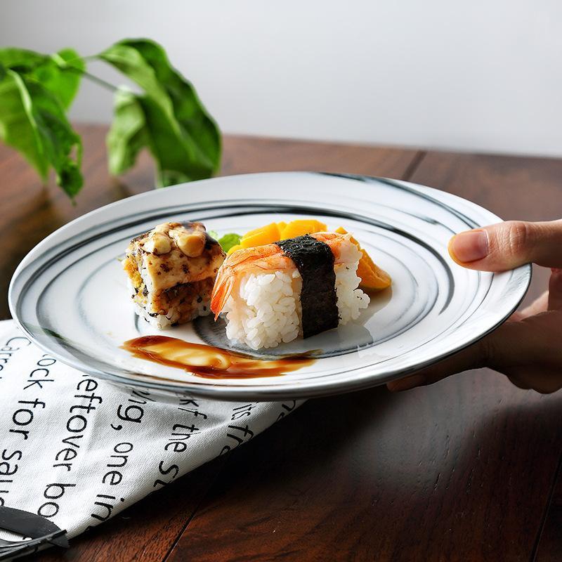 Pink & Grey Marble Plates - Nordic Side - 