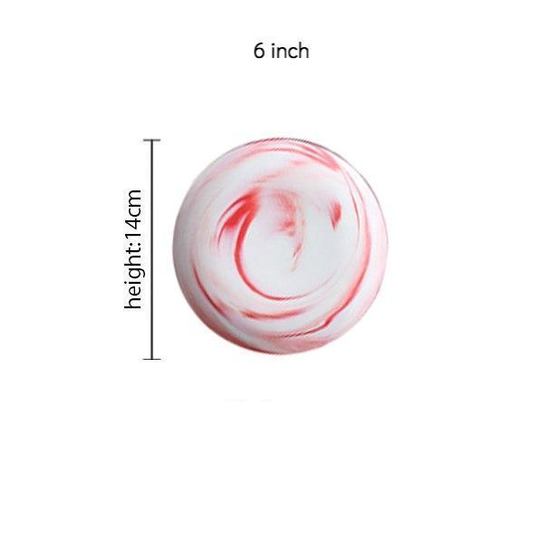 Pink & Grey Marble Plates - Nordic Side - 