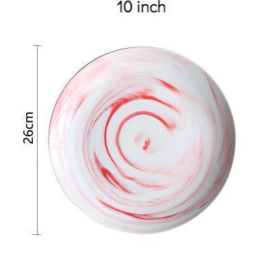 Pink & Grey Marble Plates - Nordic Side - 