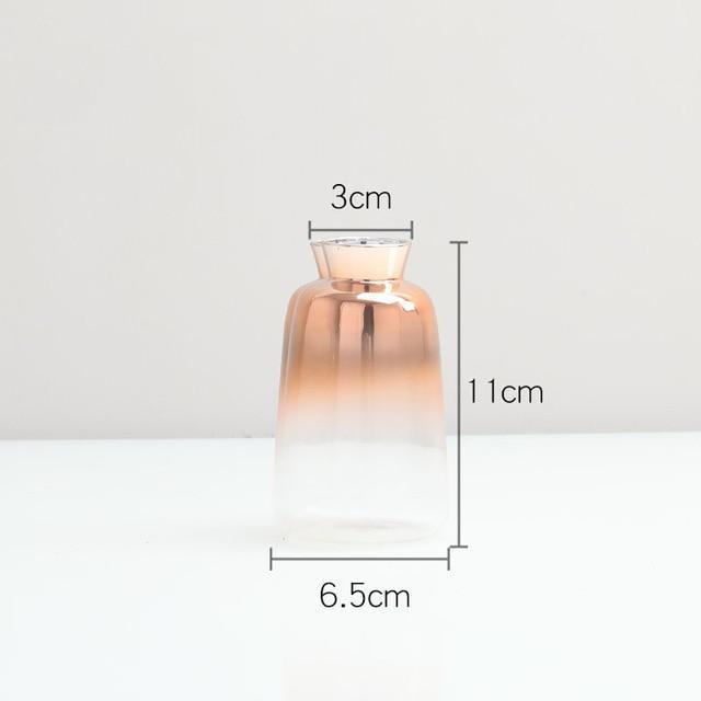 Gradient Rose Gold Glass Vase - Nordic Side - 