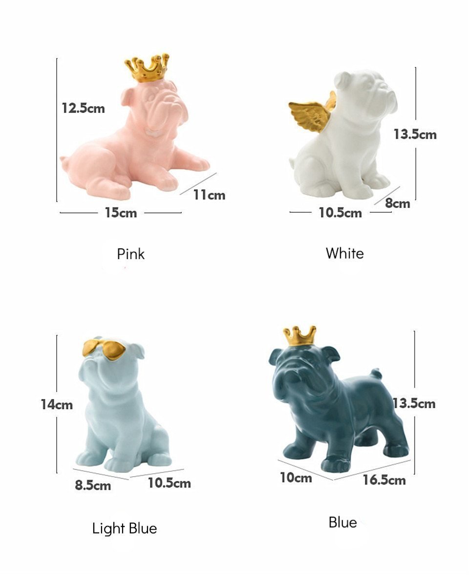 Ceramic Angel Dog Ornament - Nordic Side - 