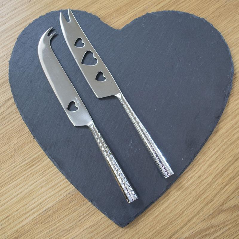 Natural Slate Heart Plates - Nordic Side - 