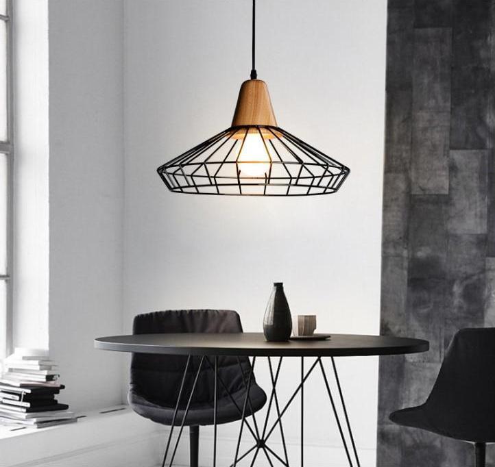 Modern Nordic Wrought Iron Hanging Cage Lamp - Nordic Side - 11-27, best-selling-lights, cage-lamp, feed-cl0-over-80-dollars, hanging-lamp, lamp, light, lighting, lighting-tag, modern, modern