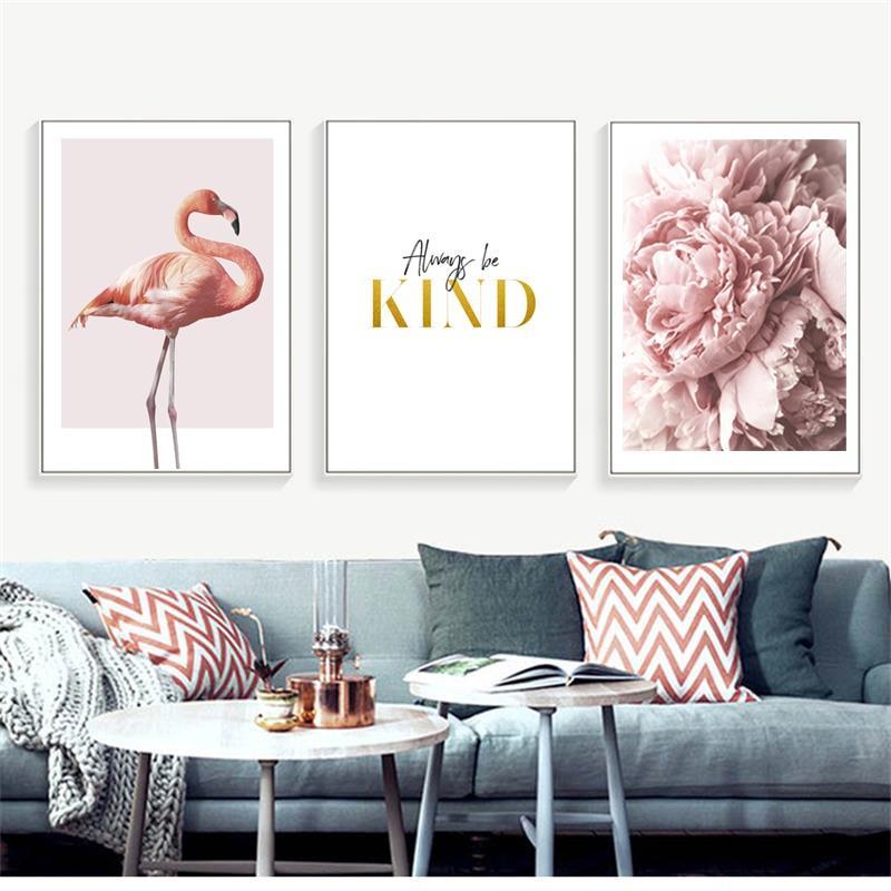 Pink with Flower and Flamingo - Nordic Side - 