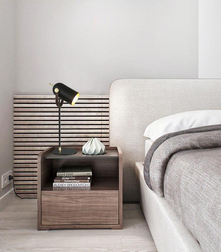 Leather & Metal Table Light - Nordic Side - 