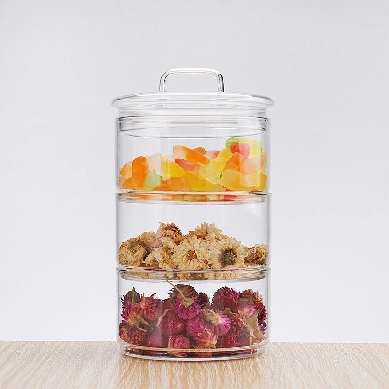 3-layer Mason Glass Jar - Nordic Side - 