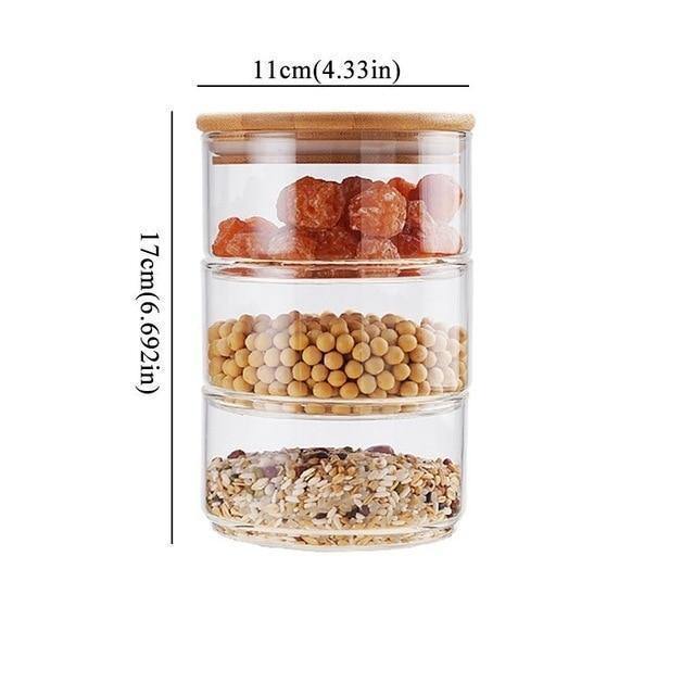 3-layer Mason Glass Jar - Nordic Side - 