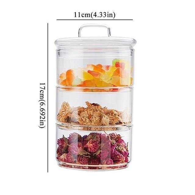 3-layer Mason Glass Jar - Nordic Side - 