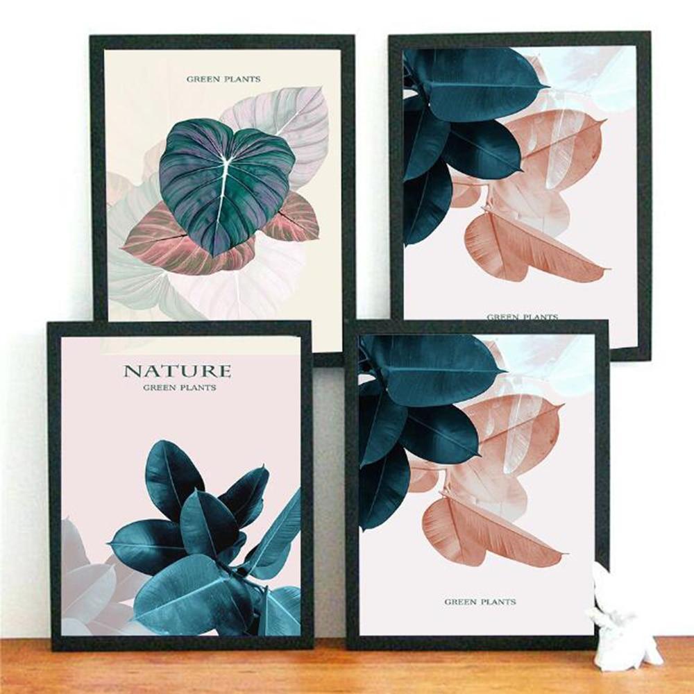 Green Leaves Wall Art - Nordic Side - 