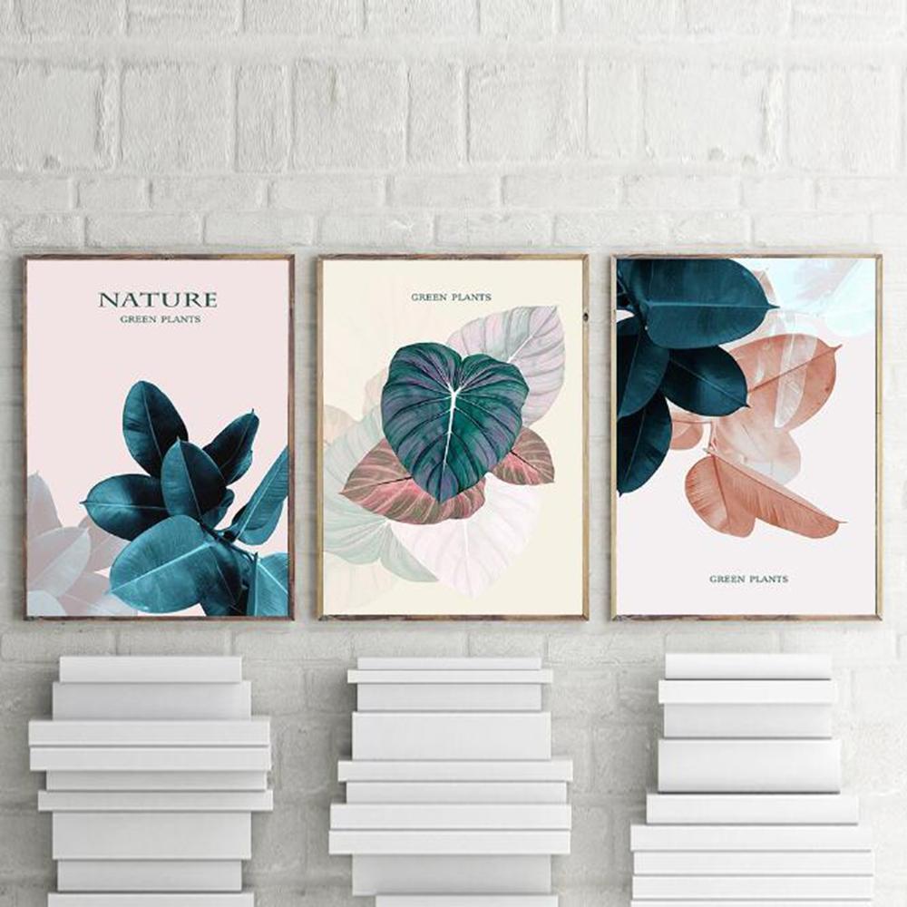 Green Leaves Wall Art - Nordic Side - 