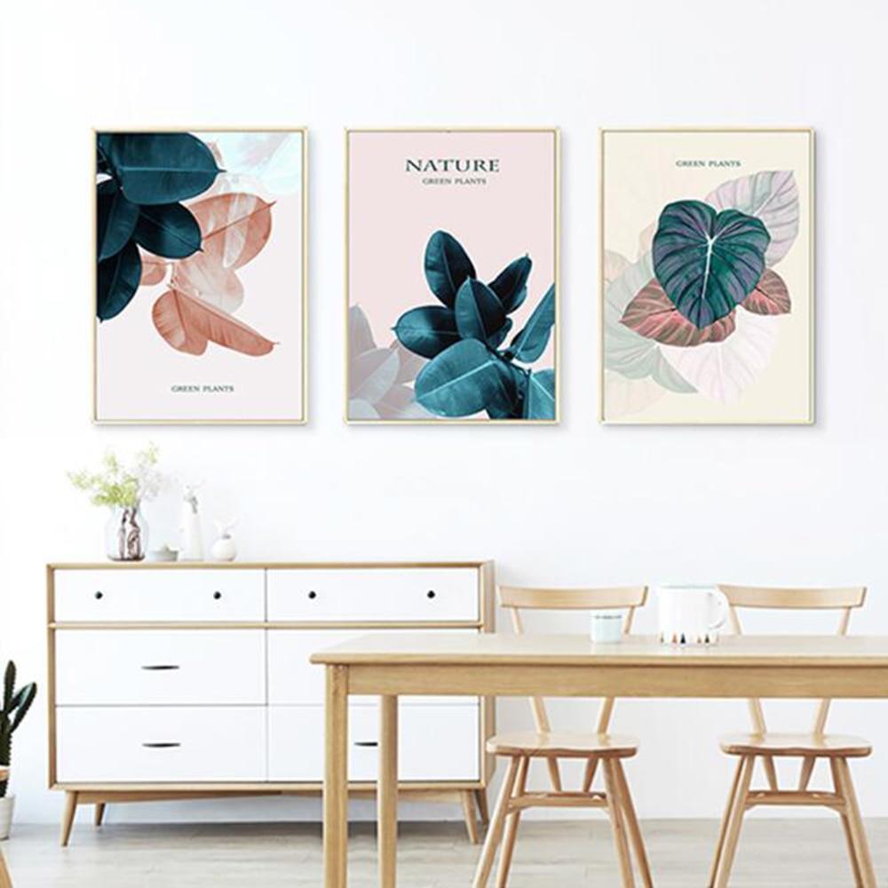 Green Leaves Wall Art - Nordic Side - 