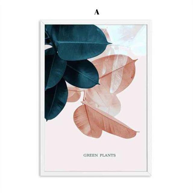 Green Leaves Wall Art - Nordic Side - 