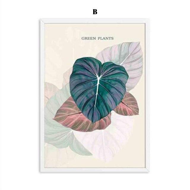 Green Leaves Wall Art - Nordic Side - 
