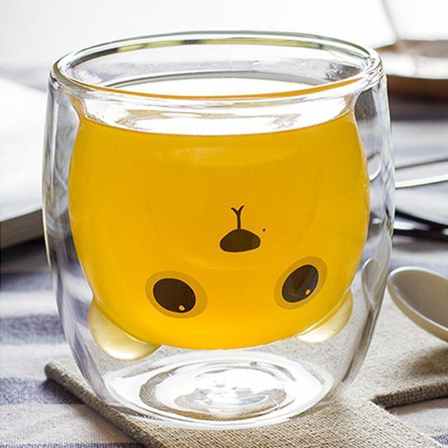 Smiling Bear Glass Cup - Nordic Side - 