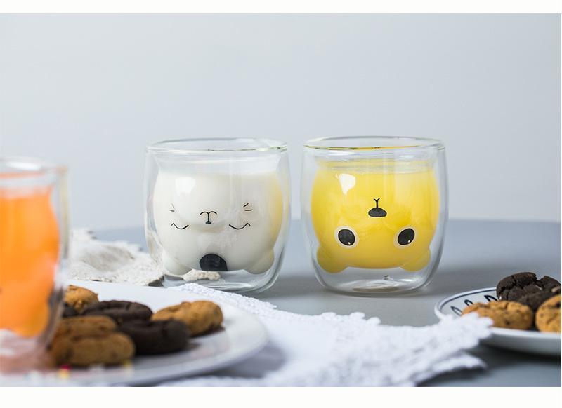 Smiling Bear Glass Cup - Nordic Side - 