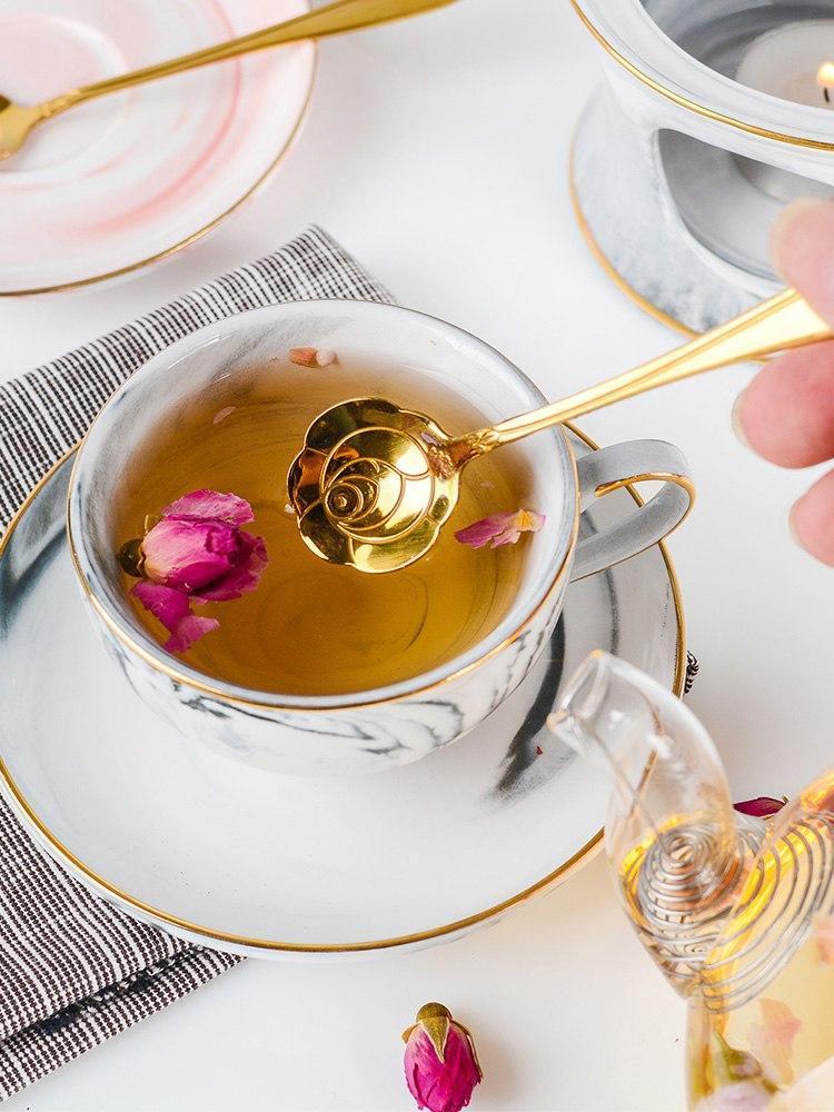 Marble Porcelain Tea Cup - Nordic Side - 