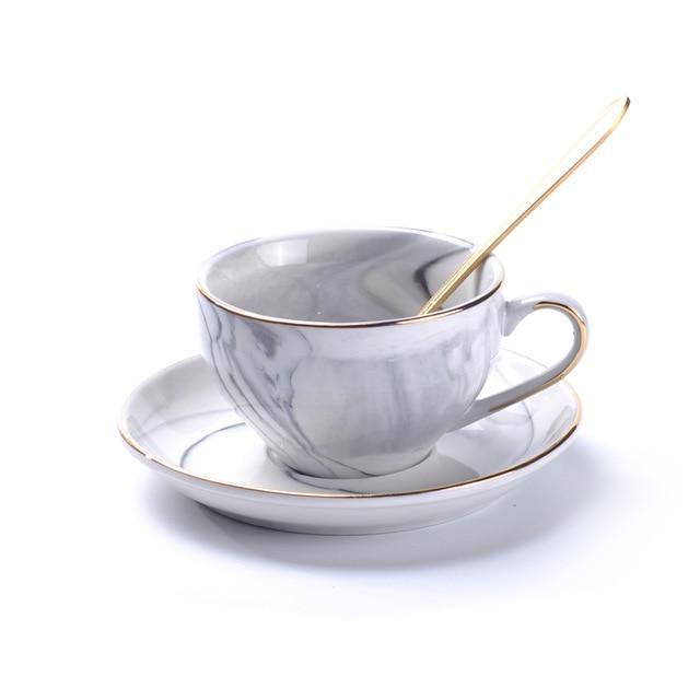 Marble Porcelain Tea Cup - Nordic Side - 
