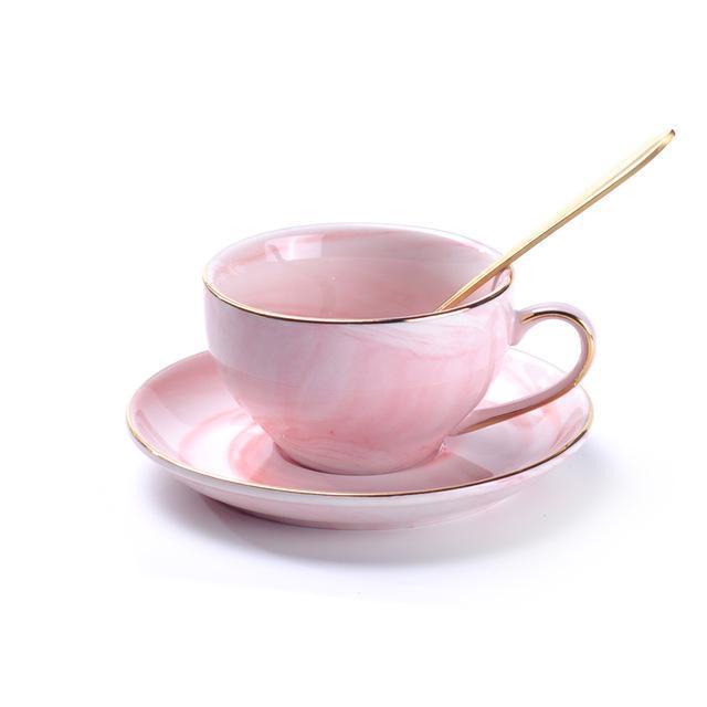 Marble Porcelain Tea Cup - Nordic Side - 