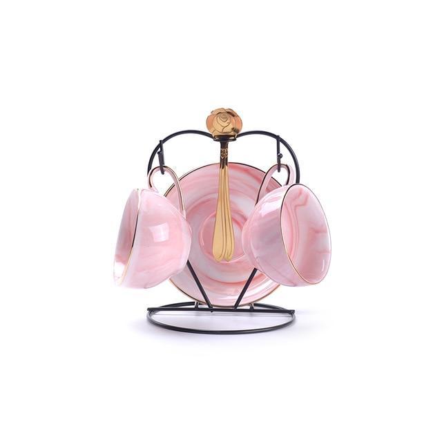 Marble Porcelain Tea Cup - Nordic Side - 