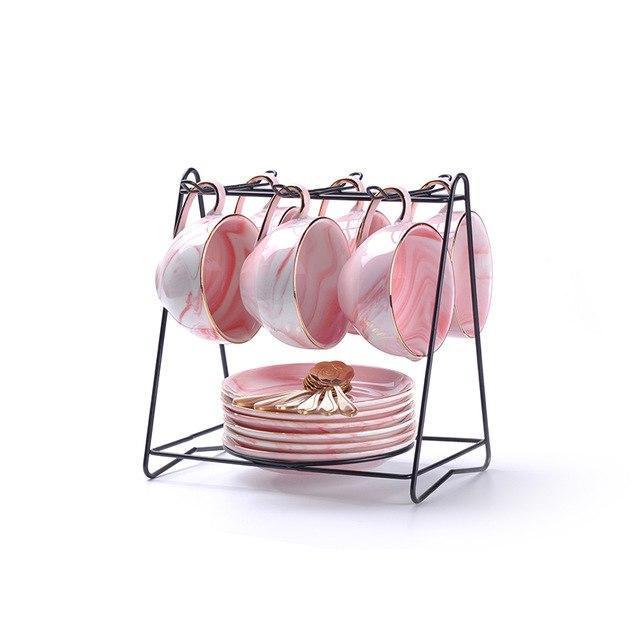 Marble Porcelain Tea Cup - Nordic Side - 