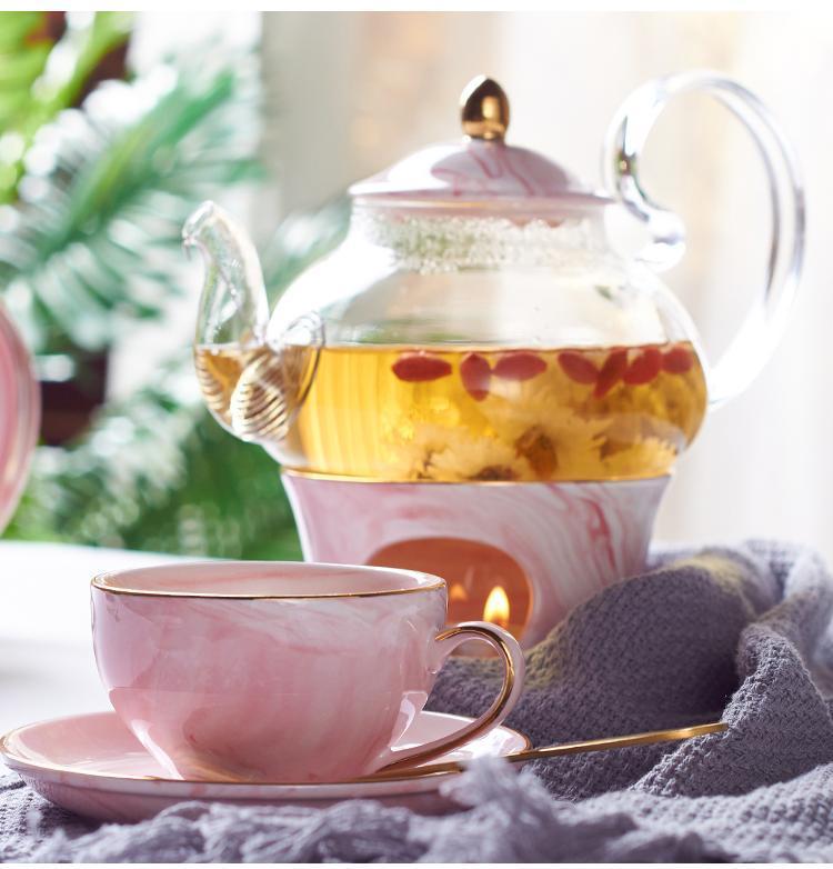 Marble Porcelain Tea Cup - Nordic Side - 