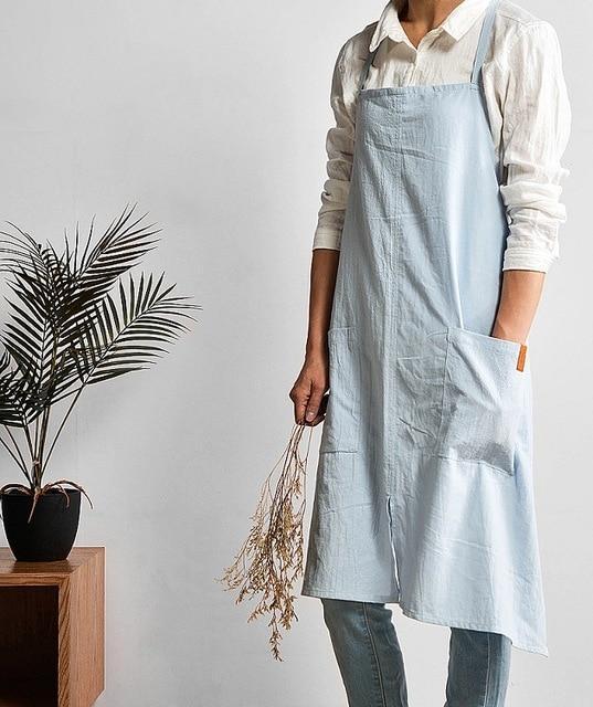 Cotton Plain Apron - Nordic Side - 