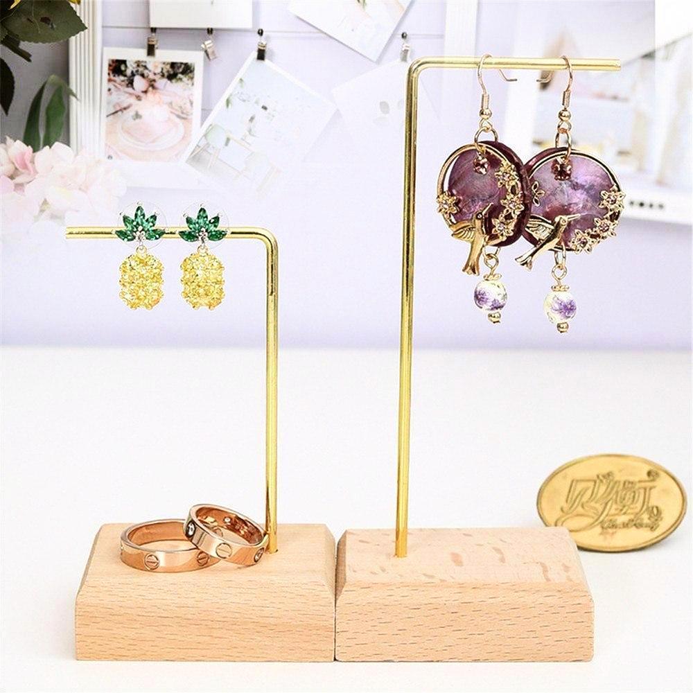 Gold Jewelry Earings Stand - Nordic Side - 
