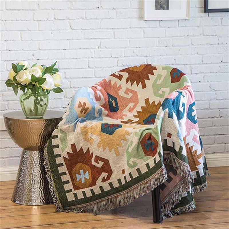Mediterranean Geometric Pattern Throw Rug - Nordic Side - 07-29, feed-cl0-over-80-dollars
