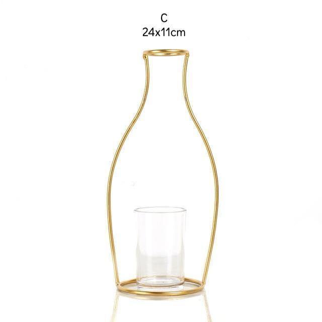 Golden Iron Vases - Nordic Side - 