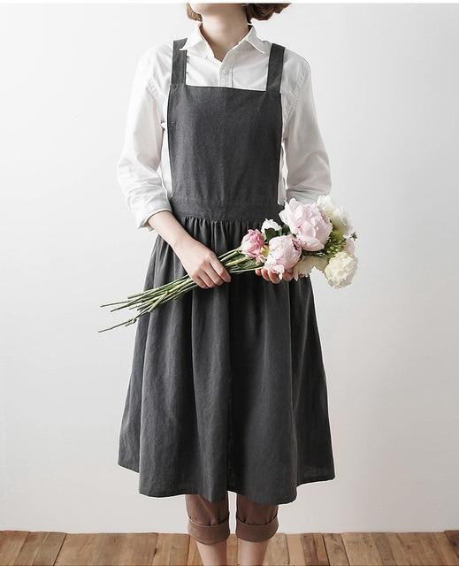 Washed Cotton Apron - Nordic Side - 