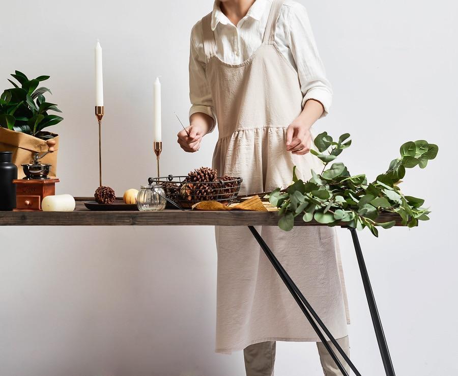 Washed Vintage Cotton Apron - Nordic Side - 