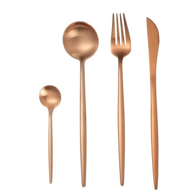 Metal Cutlery (4Pieces Set, 13 Colors) - Nordic Side - 