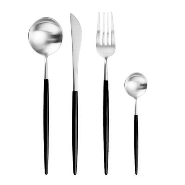 Metal Cutlery (4Pieces Set, 13 Colors) - Nordic Side - 