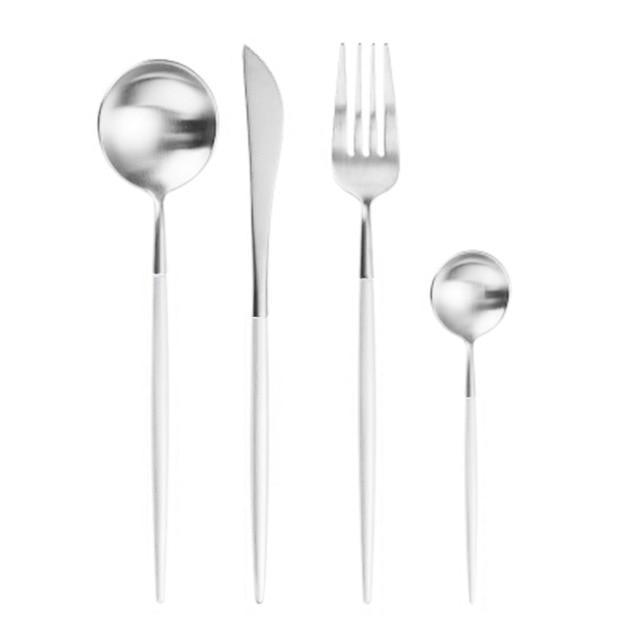Metal Cutlery (4Pieces Set, 13 Colors) - Nordic Side - 