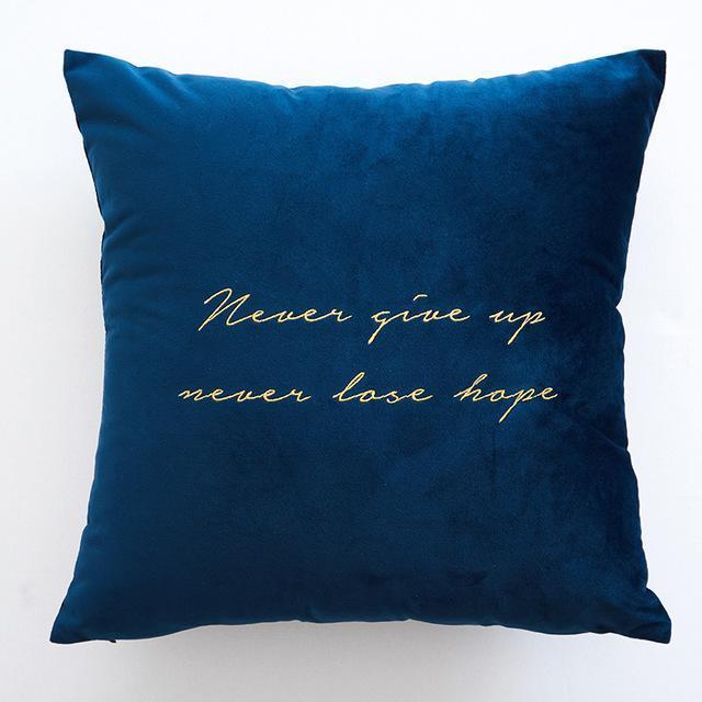 Velvet Cushions with Gold Letters - Nordic Side - 