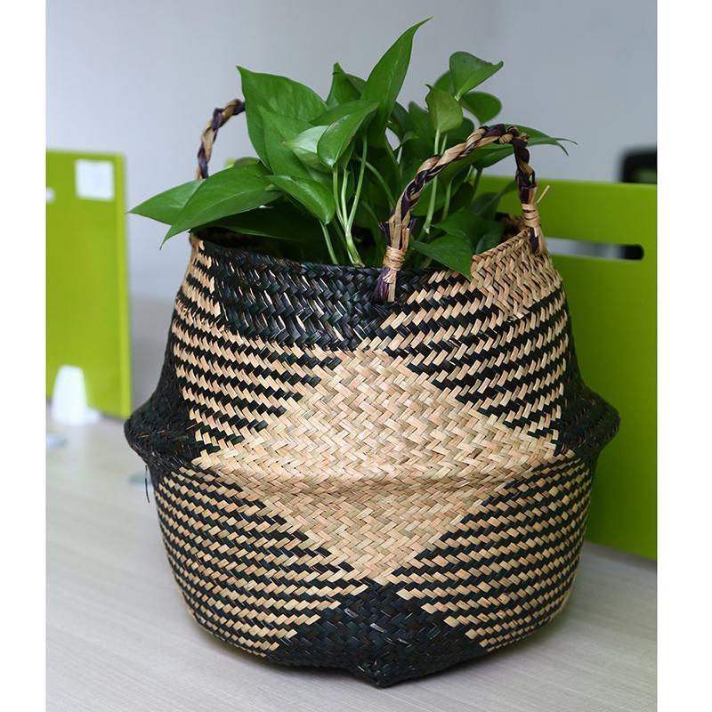 Woven Rattan Basket - Nordic Side - 