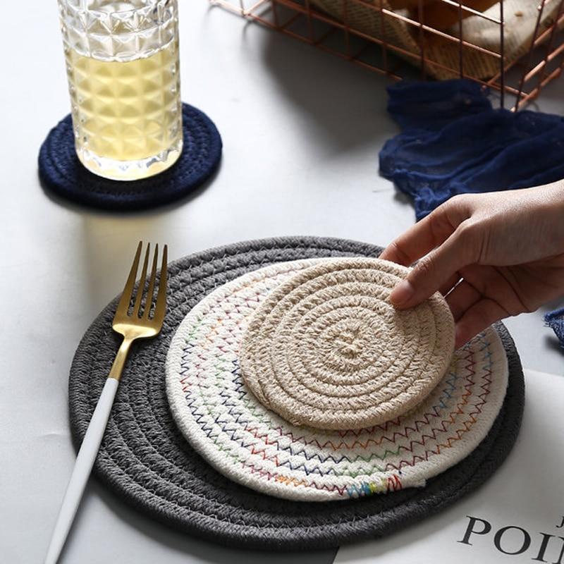 Round Weave Table Mat - Nordic Side - 