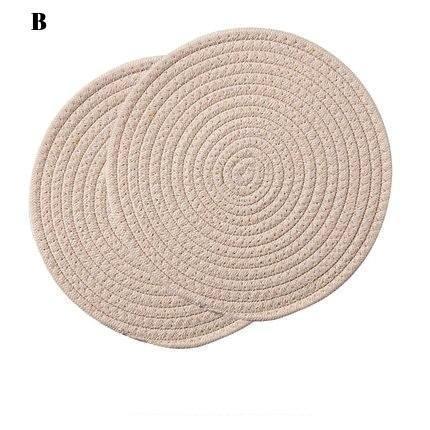 Round Weave Table Mat - Nordic Side - 