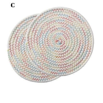 Round Weave Table Mat - Nordic Side - 
