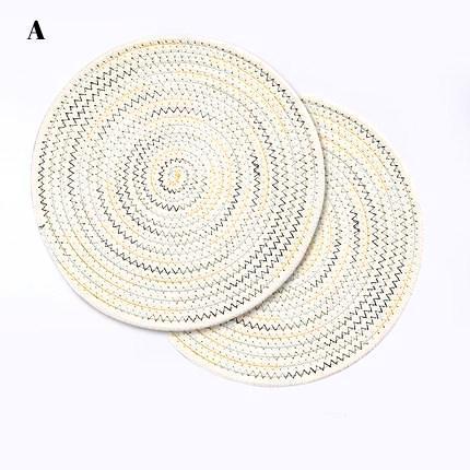 Round Weave Table Mat - Nordic Side - 