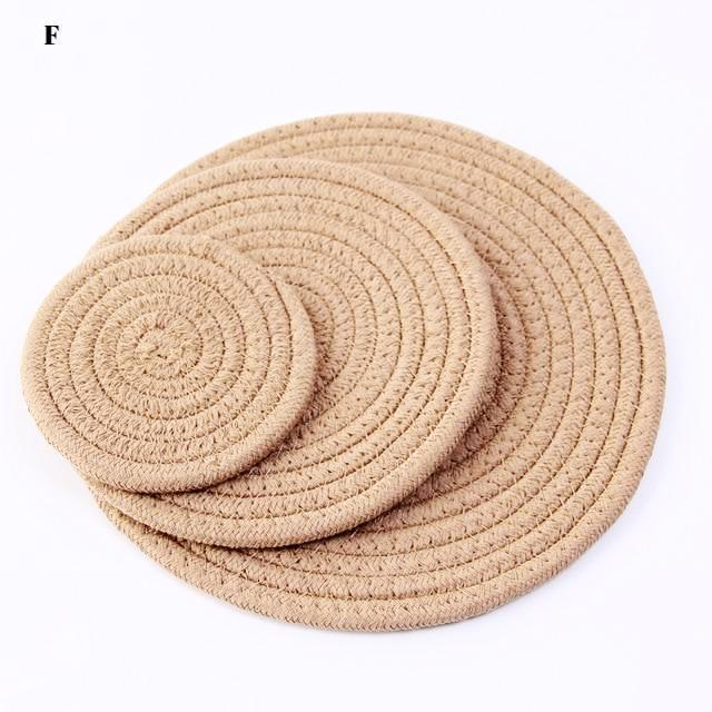 Round Weave Table Mat - Nordic Side - 