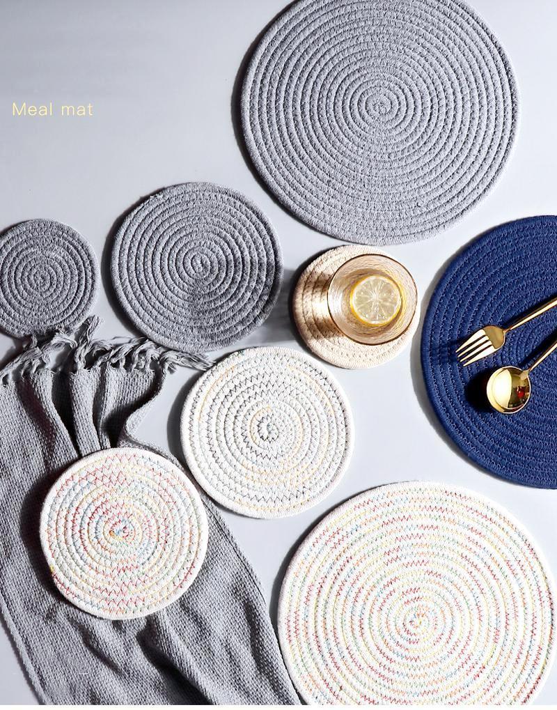Round Weave Table Mat - Nordic Side - 